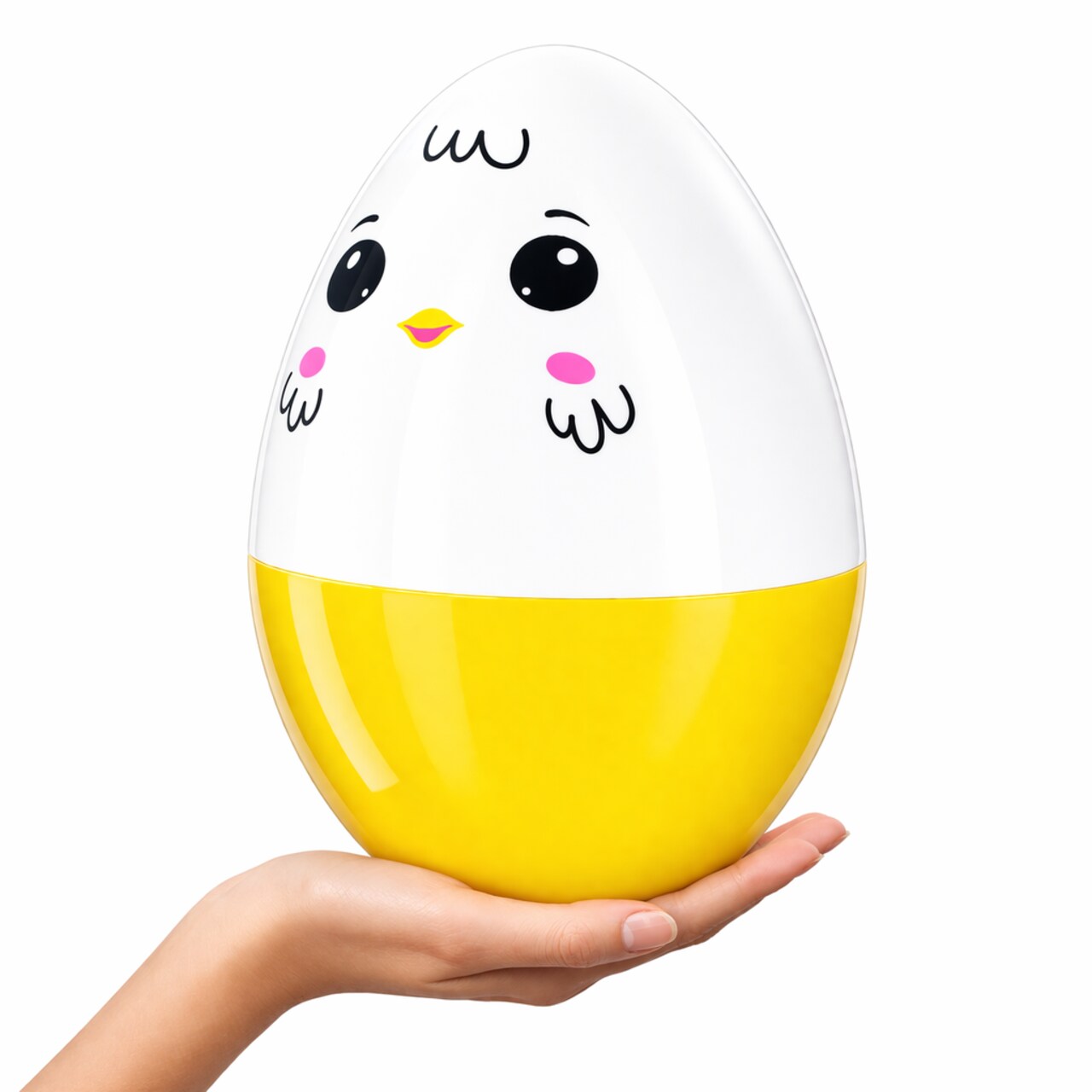 Giant Jumbo Large Size White and Yellow Chick Plastic Easter Egg 10 Inches